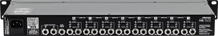 ALGAMAUDIO Mélangeur 8 Canaux Stéréo Montage Rack 1U avec 16 Entrées Jack