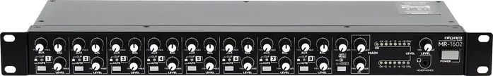 ALGAMAUDIO Mélangeur 8 Canaux Stéréo Montage Rack 1U avec 16 Entrées Jack