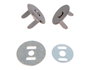 Innspiro Fermoir Magnétique Rond en Laiton Nickel Noir 14 mm (Lot de 5)