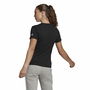 T-shirt à manches courtes femme Adidas Lin T Noir (XS)