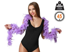 Écharpe en plumes pour adulte - Violet - 45 g - Accessoire costume élégant de sorcière, reine des ténèbres, vampire, personnage mystique pour Halloween, carnaval
