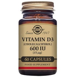 Vitamine D3 (cholécalciférol) Solgar 600 iu 60 Capsules