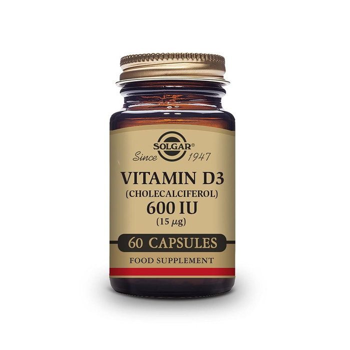 Vitamine D3 (cholécalciférol) Solgar 600 iu 60 Capsules