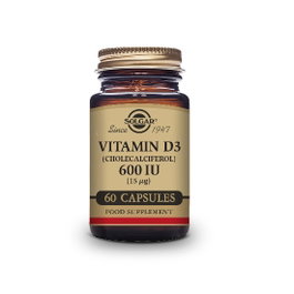 SOLGAR Vitamine D3 600 UI 60 capsules végétales