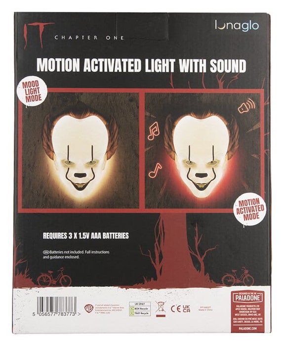 Paladone Products Lampe Pennywise Mask avec Détecteur de Mouvement 25 cm