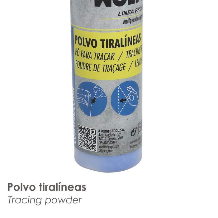 WOLFPACK LINEA PROFESIONAL Poudre à tracer 360 g bleue