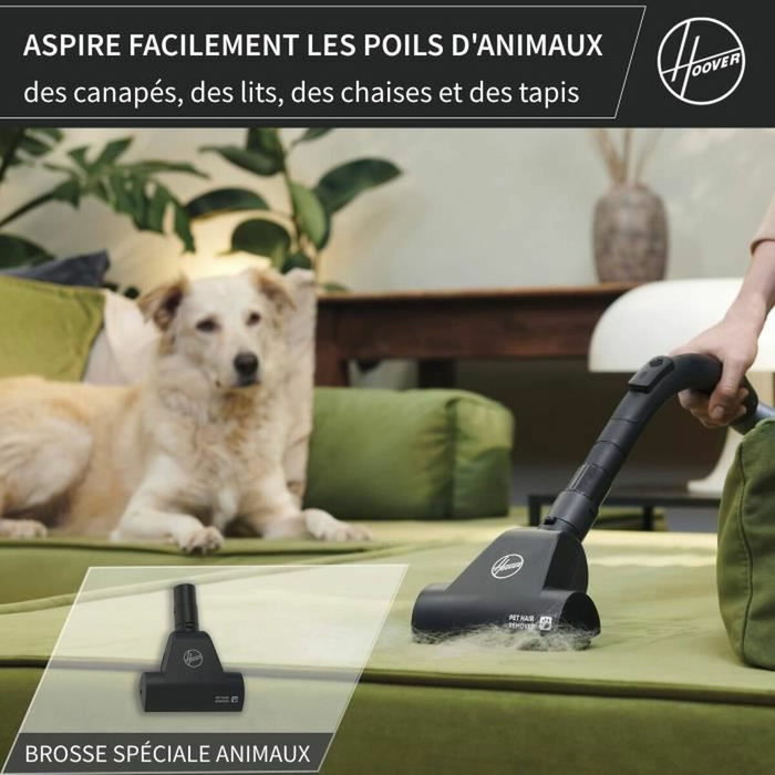Hoover HE1 Aspirateur Traineau avec Sac, 700 W, Gris et Noir Hoover HE1 Aspirateur Traineau avec Sac, 700 W, Gris et Noir