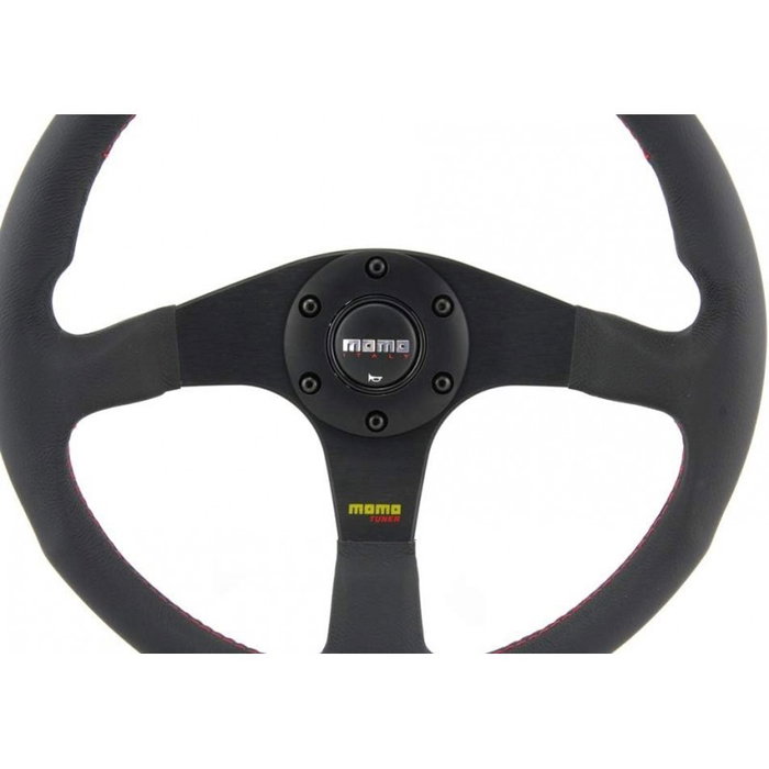 Momo Volant Tuner 350 mm en cuir noir