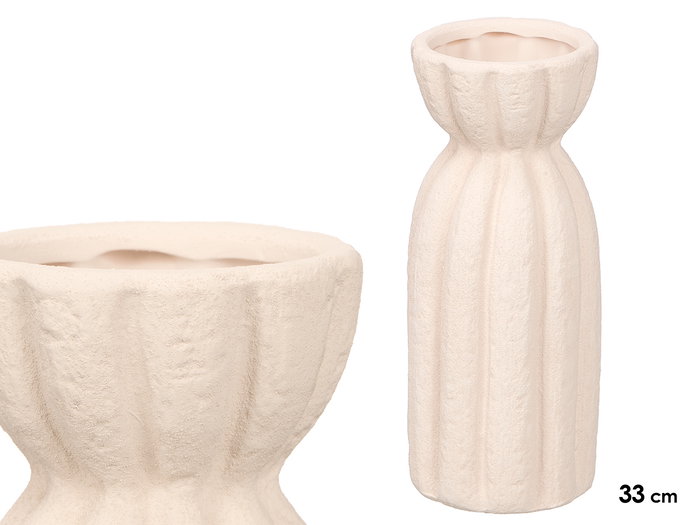 GIFTDECOR Vase Sahara rayures larges blanc GIFTDECOR Vase Sahara rayures larges blanc