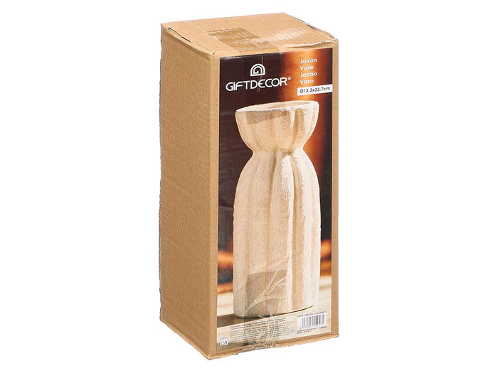 GIFTDECOR Vase Sahara rayures larges blanc GIFTDECOR Vase Sahara rayures larges blanc