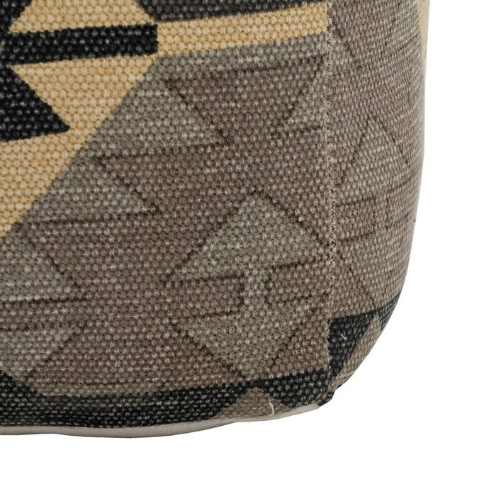 BigBuy Home Pouf Noir Taupe 45 x 45 x 45 cm