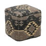 BigBuy Home Pouf Noir Taupe 45 x 45 x 45 cm
