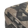 BigBuy Home Pouf Noir Taupe 45 x 45 x 45 cm