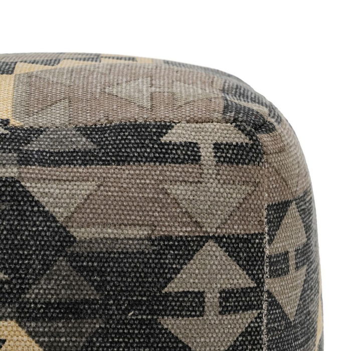 Pouf Noir Taupe 45 x 45 x 45 cm