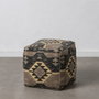 BigBuy Home Pouf Noir Taupe 45 x 45 x 45 cm