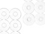 Berilo Tapis de Bain Antidérapant Motif Brique Transparent 54x54x1 cm PVC (Set de 6)
