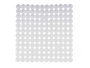 Berilo Tapis de Bain Antidérapant Motif Brique Transparent 54x54x1 cm PVC (Set de 6)
