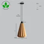 LINDOR Lampe Suspension "Lindor" Beige/Fleuron Noir/Câble Noir