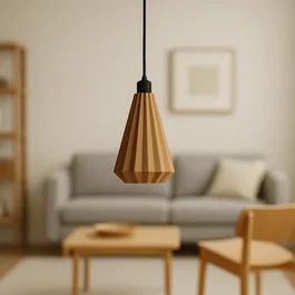 LINDOR Lampe Suspension "Lindor" Beige/Fleuron Noir/Câble Noir