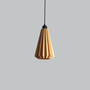 Suspension Lindor avec rosace beige/noire et câble noir, design moderne, compatible ampoule LED E27, câble ajustable