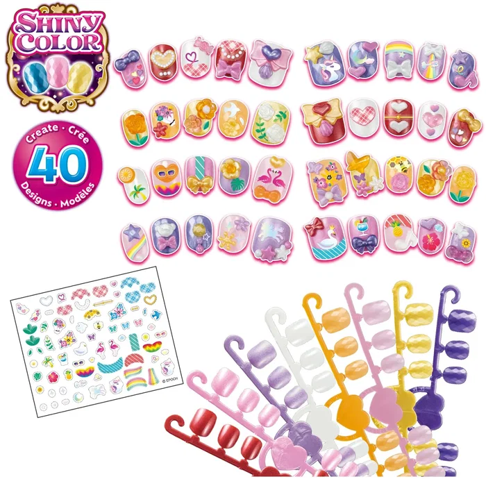 Aquabeads - Recharge de manucure fantaisie avec ongles autocollants à l'eau et décorations créatives pour enfants
