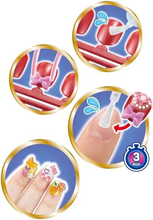 Aquabeads - Recharge de manucure fantaisie avec ongles autocollants à l'eau et décorations créatives pour enfants