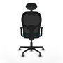 Piqueras y Crespo Chaise de Bureau avec Appui-tête Jorquera 1D036G1 Turquoise