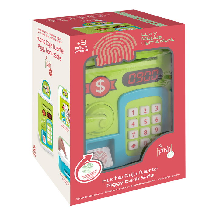 TACHAN - Coffre-fort hoche jouet électronique avec digicode et capteur tactile - Langues: anglais, français, allemand, italien, portugais, espagnol - Pour enfants 3 ans et plus TACHAN - Coffre-fort hoche jouet électronique avec digicode et capteur tactile - Langues: anglais, français, allemand, italien, portugais, espagnol - Pour enfants 3 ans et plus