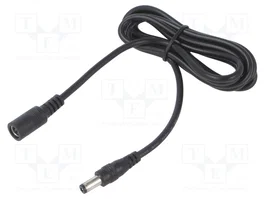 POS Câble d'alimentation DC ovale 1,5m 2x0,5mm2 prise/socle 5,5/2,1