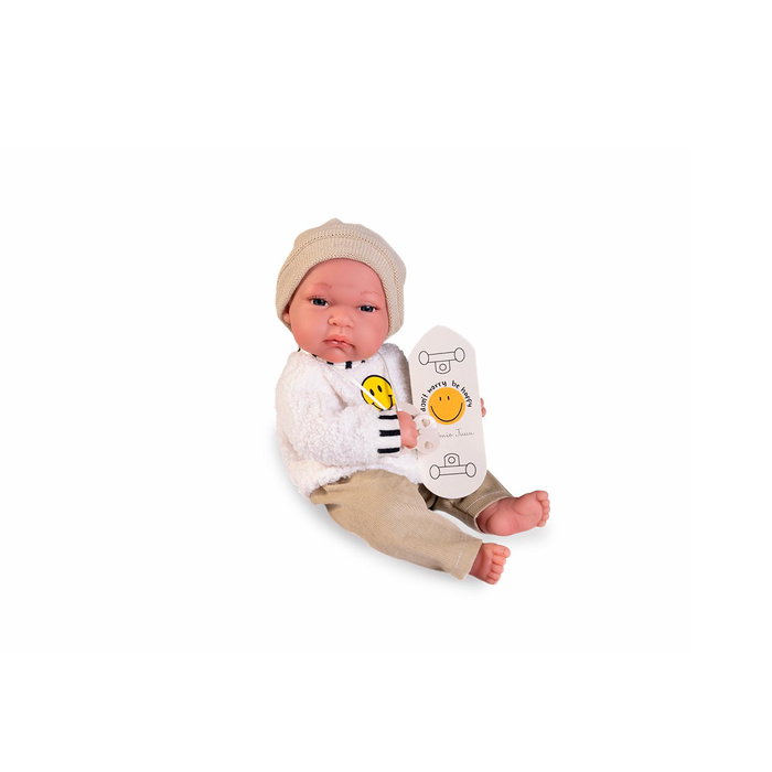 Antonio Juan Bébé Réaliste Tonet Smile avec Poussette et Sucette - Multilingue (Anglais, Français, Allemand, Italien, Portugais, Espagnol) - 60149