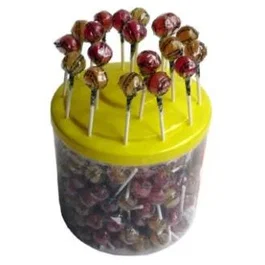 Alternativa 3 Chupis Caramel Sur Bâton Bio - Boîte de 200 Pièces - Saveurs Mandarine, Citron, Cola et Fraise - Sans Gluten - Sucre de Canne Équitable