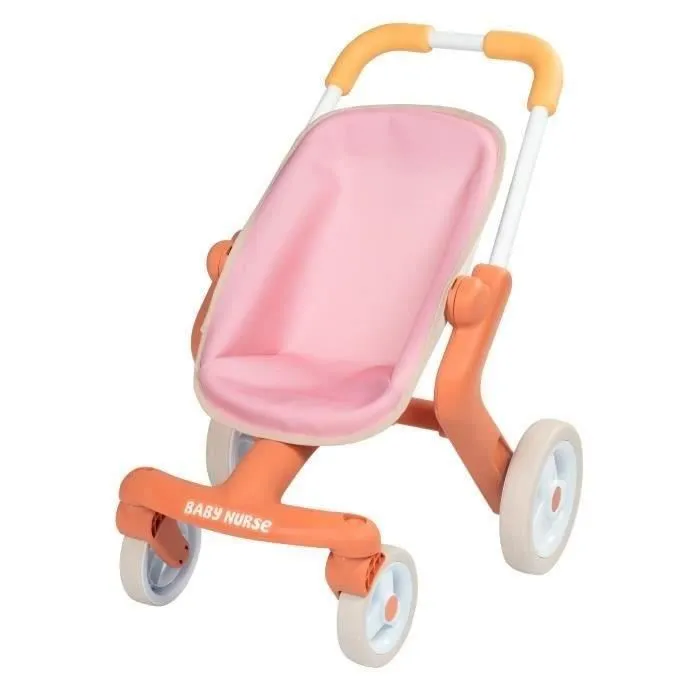 Smoby Baby Nurse Poussette Pop 4 roues pour bébé dès 18 mois - Poignée ergonomique, roues orientables, siège en tissu lavable - Fabrication espagnole Smoby Baby Nurse Poussette Pop 4 roues pour bébé dès 18 mois - Poignée ergonomique, roues orientables, siège en tissu lavable - Fabrication espagnole