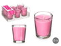 Acorde Lot de 6 Bougies en Verre Parfumées Orchidée Rose 16x6x11 cm (Set de 12)