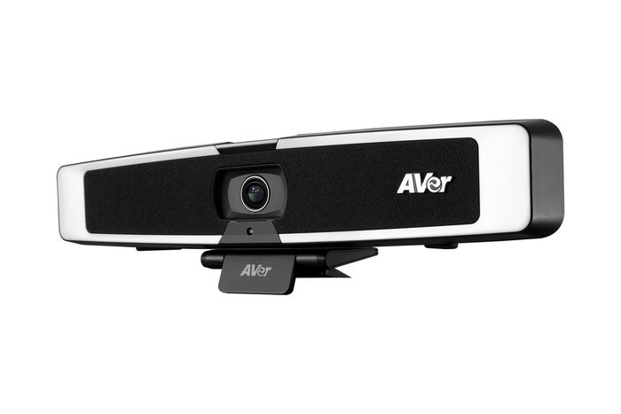 AVer VB130 - Barre vidéo USB 4K avec éclairage intelligent, angle de champ 120°, couvre-objectif et support mural, pour visioconférence en salle de réunion