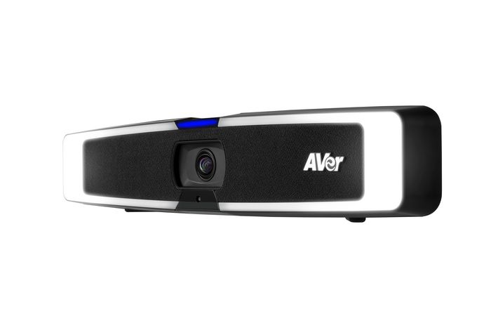 AVer VB130 - Barre vidéo USB 4K avec éclairage intelligent, angle de champ 120°, couvre-objectif et support mural, pour visioconférence en salle de réunion