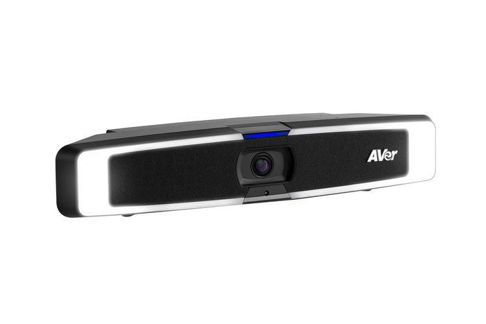 AVer VB130 - Barre vidéo USB 4K avec éclairage intelligent, angle de champ 120°, couvre-objectif et support mural, pour visioconférence en salle de réunion