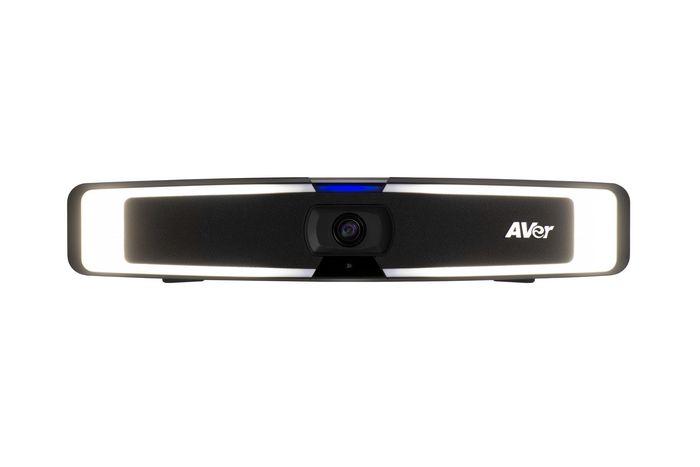 AVer VB130 - Barre vidéo USB 4K avec éclairage intelligent, angle de champ 120°, couvre-objectif et support mural, pour visioconférence en salle de réunion