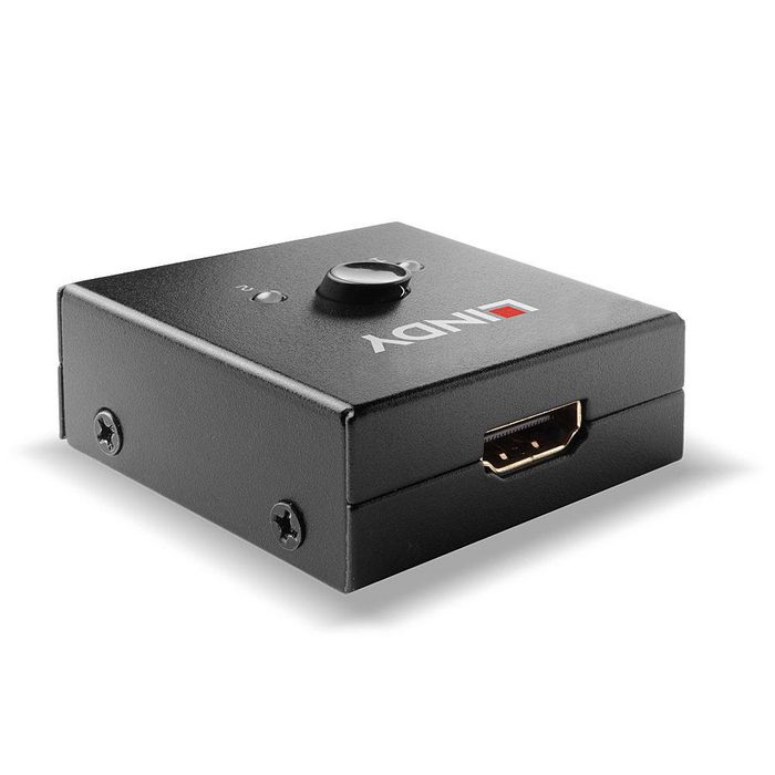 Lindy Commutateur Bidirectionnel HDMI 2.0 18G 2 Ports - Connecteur 4K 60Hz pour Switch entre 2 Sources ou 2 Sorties, Sans Alimentation Externe