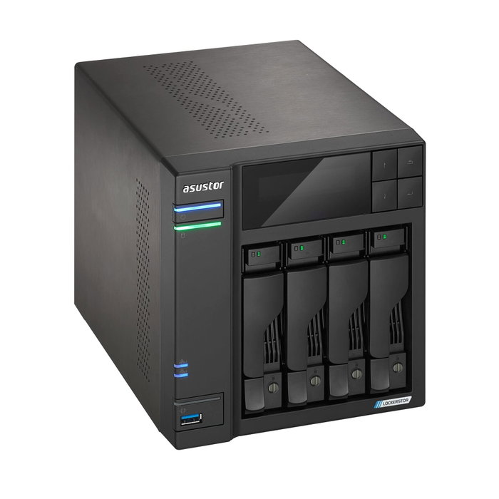 Asustor LOCKERSTOR 4 Gen2 (AS6704T) Serveur NAS Tower 4 Baies Quad-Core 2.0GHz 4GB RAM DDR4 Dual 2.5GbE Asustor LOCKERSTOR 4 Gen2 (AS6704T) Serveur NAS Tower 4 Baies Quad-Core 2.0GHz 4GB RAM DDR4 Dual 2.5GbE