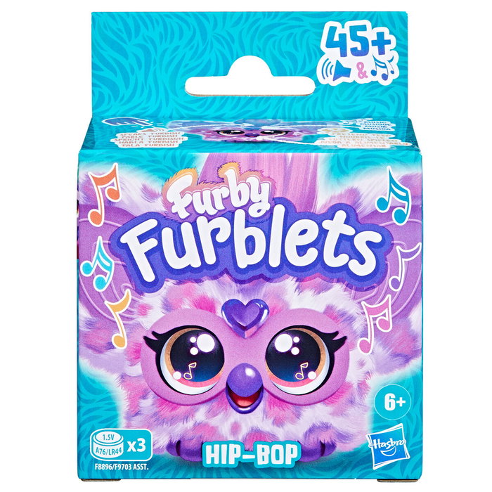 Hasbro Mini Furby Hip Bop Furblet - Jouet électronique interactif 10 cm, sons, musique et phrases
