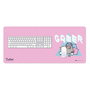 ERIK - Tapis de souris gaming Pusheen avec base antidérapante pour clavier et souris - 80x35cm - Surface textile imperméable haute densité