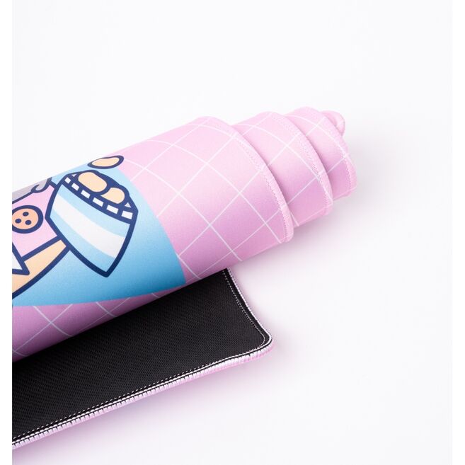 ERIK - Tapis de souris gaming Pusheen avec base antidérapante pour clavier et souris - 80x35cm - Surface textile imperméable haute densité