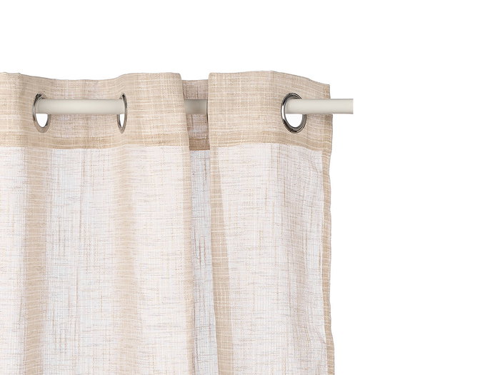 Giftdecor Cortina Beige Rayures 24x5x36cm Tissu Polyester Marron (Set de 6)