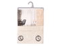 Giftdecor Cortina Beige Rayures 24x5x36cm Tissu Polyester Marron (Set de 6)