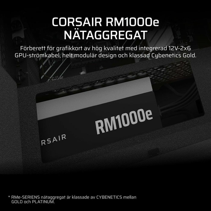 Corsair RM1000e 1000 W 80 PLUS Gold Noir