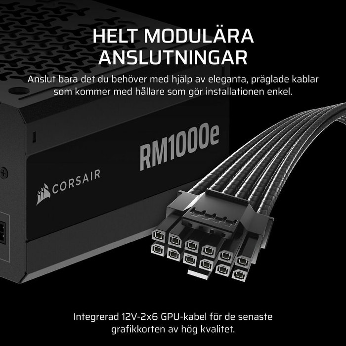 Corsair RM1000e 1000 W 80 PLUS Gold Noir