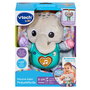 V-Tech Peluche Bébé Elephant Pequelefante 80-566722 avec Chansons et Vocabulaire pour Enfants Dès 3 Mois - Effets Lumineux et Bandoulière