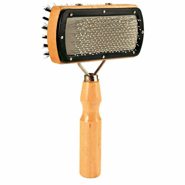 Brosse pour Chiens Trixie 10 × 18 CM Bicolore Brosse pour Chiens Trixie 10 × 18 CM Bicolore