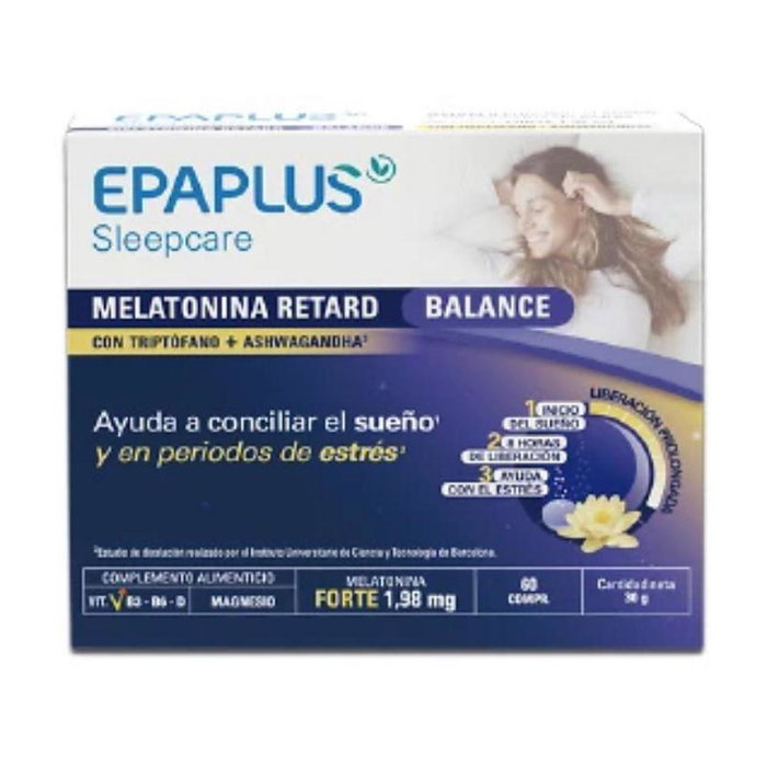 Epaplus Complément Alimentaire Mélatonine + Ashwagandha 60 Unités Epaplus Complément Alimentaire Mélatonine + Ashwagandha 60 Unités