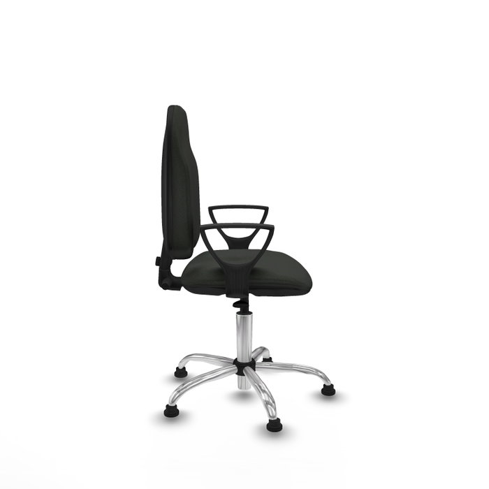 PIQUERAS Y CRESPO Chaise de bureau Algarra, tissu noir, base chromée